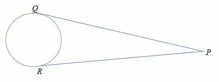 The length of two tangents from a common external point to a circle are equal.