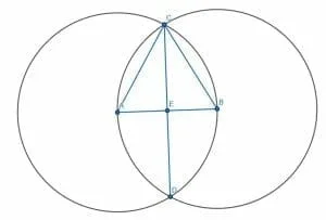 Bisected segment for e5 perpendicular bisector