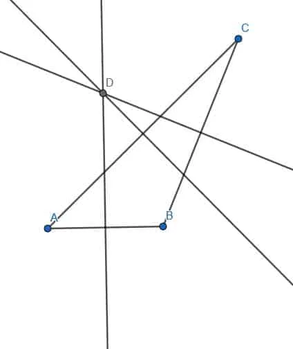 Circumcenter for pp2 perpendicular bisector