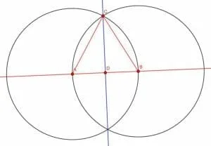 Perpendicular Bisector for 60 Degree angles