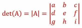 determinant notation