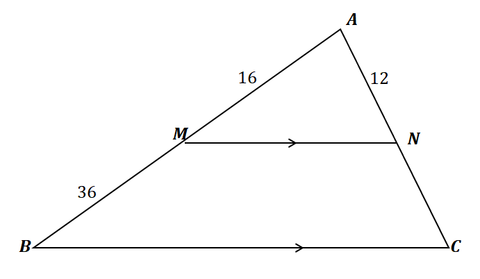 finding the unknown measures of a triangle using the side splitter theorem