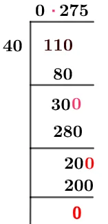 11/40 Long Division Method