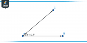 Figure 1 – The arms of this angle are the rays AB and AC.