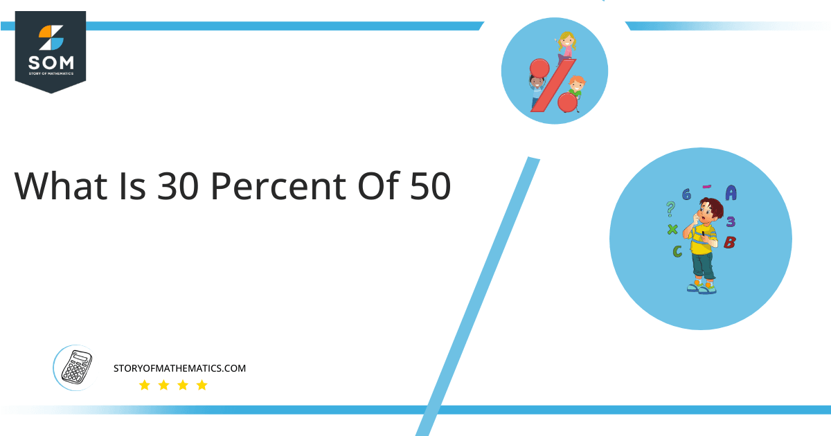 30 Percent Of 50 Results In 15 The Fraction 30 100 Multiplied With 50 