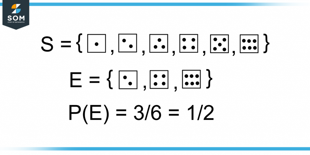 probability of an even number occuring on a die