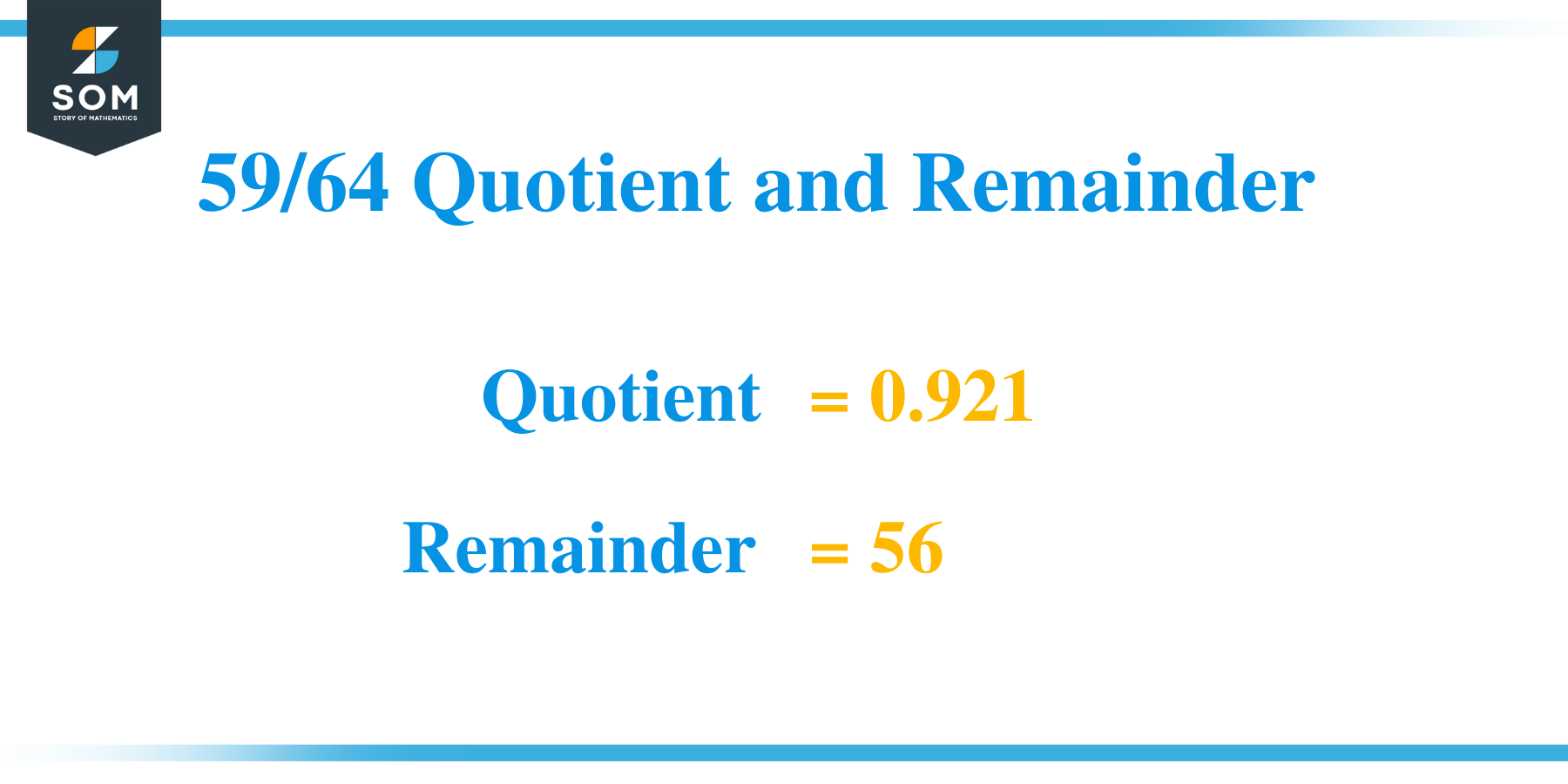 59 64 Quotient and Remainder