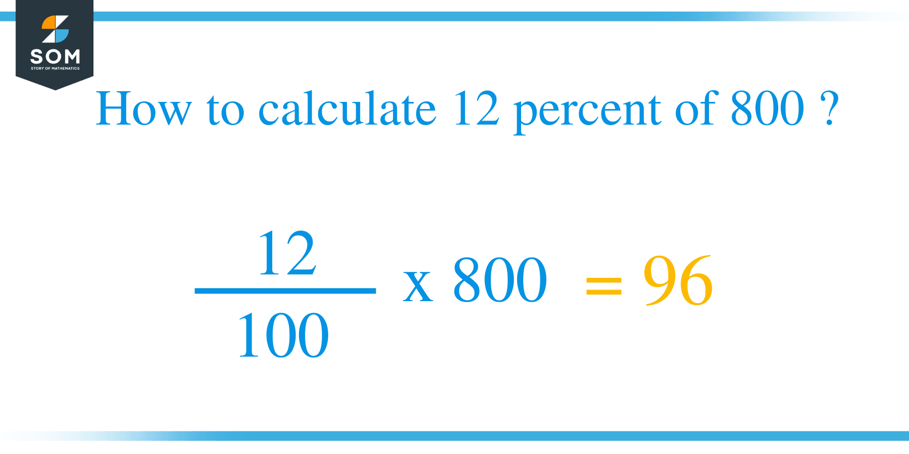 What Is 12 Percent Of 800 Solution With Free Steps