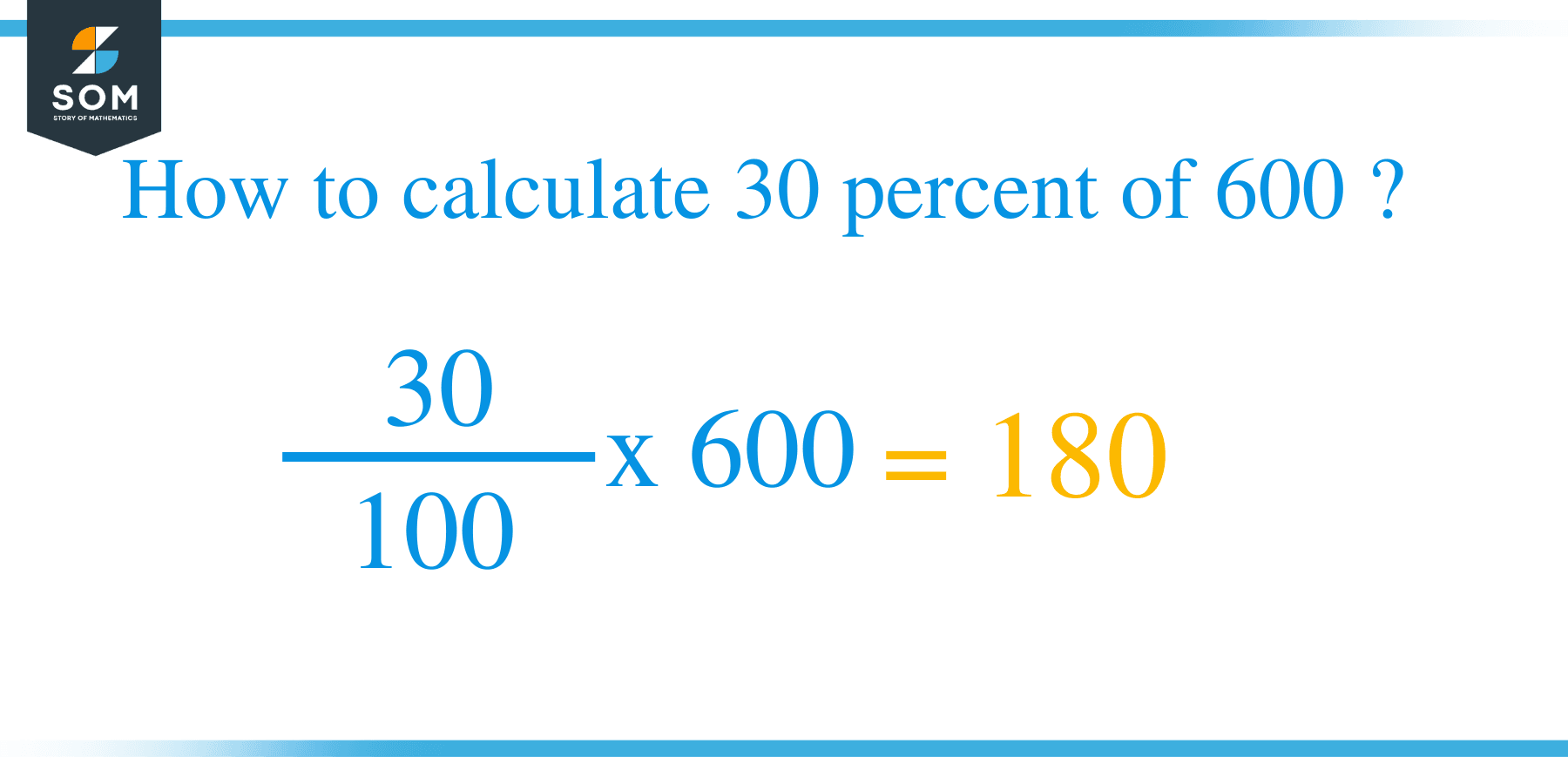 What Is 30 Percent Of 600 Solution With Free Steps