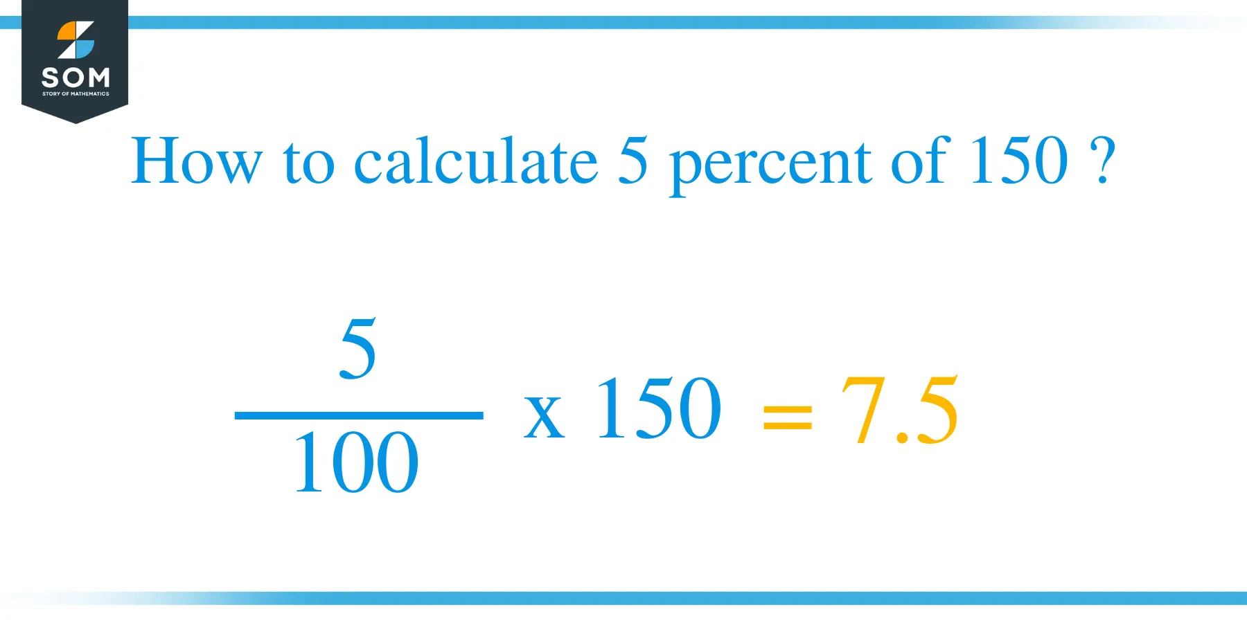 Percent formula 5 percent of 150