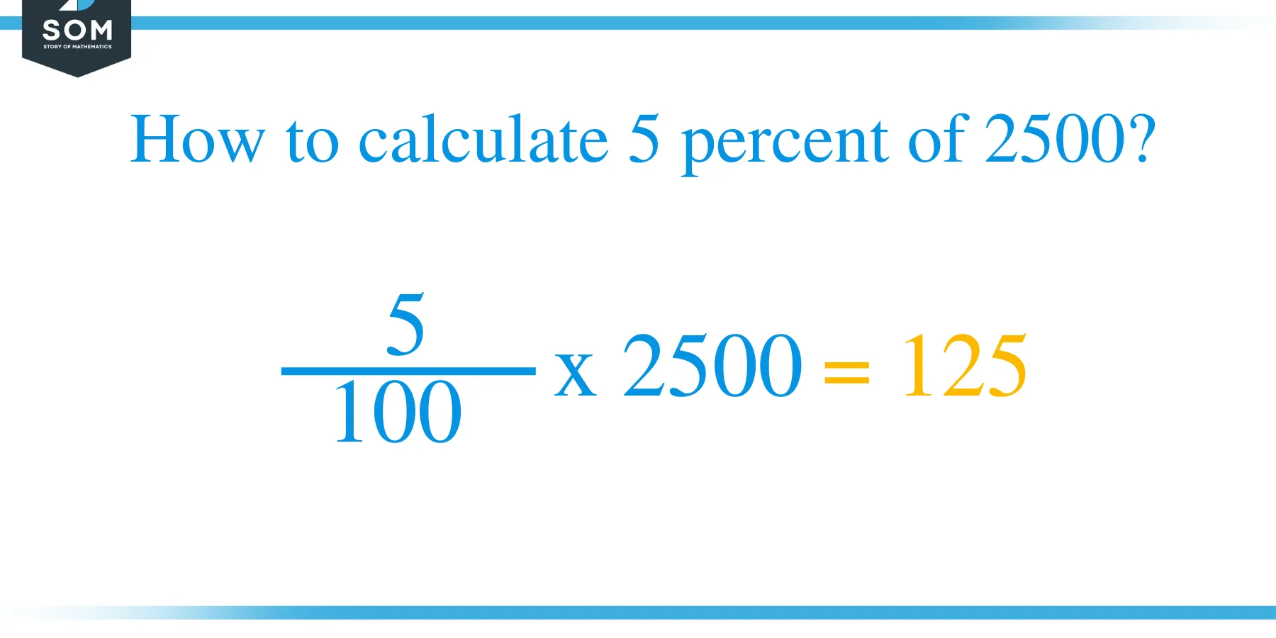 Percent formula 5 percent of 2500