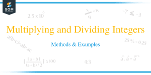 Multiplying and Dividing Integers – Methods & Examples